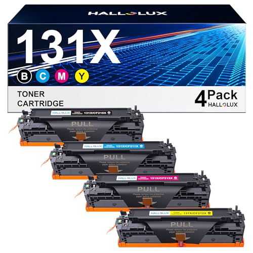 HALLOLUX 131X 131A Toner Kompatible für HP 131A 131X CF210X CF210A Toner für HP Laserjet 200 Color MFP M276nw Toner für HP M276n M251n M251nw M276 M251 Drucker (4er-Pack,Schwarz Cyan Gelb Magenta) von HALLOLUX