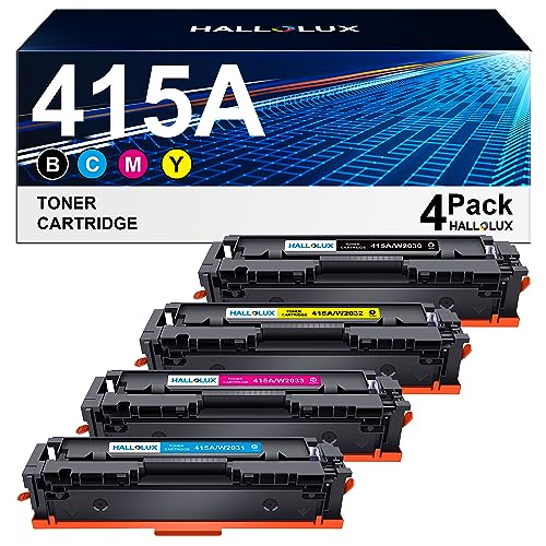 HALLOLUX 415A Toner W2030A Kompatibel für HP 415A 415X W2030X für HP Color Laserjet Pro MFP M479fdw M454dw M479fnw M479dw M479fdn M454dn M479 M454 W2031A W2032A W2033A W2031X W2032X W2033X (4er-Pack) von HALLOLUX