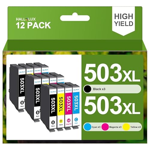 HALLOLUX 503XL Multipack 503 XL Druckerpatronen 503 Kompatibel für Epson 503XL Multipack 503 für Epson XP 5200 Druckerpatronen für Workforce WF-2960DWF XP-5200 WF-2960 XP5205 WF2965 (12er-Pack) von HALLOLUX