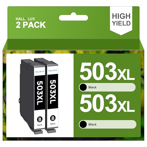 HALLOLUX 503XL Multipack 503 XL Druckerpatronen Kompatibel für Epson 503 für Workforce WF-2960DWF für Epson XP 5200 Druckerpatronen WF 2960 WF-2965DWF XP 5200 WF2960 WF2965 (2 Schwarz) von HALLOLUX