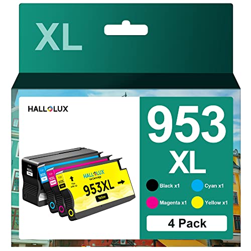 HALLOLUX 953 XL 953XL Multipack Kompatibel für HP 953 Druckerpatronen für HP OfficeJet Pro 7740 7720 7730 8710 8720 8730 8715 8210 8218 8725 8728 8740 Patronen (4er-Pack) von HALLOLUX