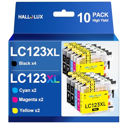 HALLOLUX LC123XL Patronen LC123 Kompatibel für Brother LC123 XL Druckerpatronen LC-123 für Brother MFC-J4410DW MFC-J6920DW DCP-J4110DW MFC-J6720DW DCP-J552DW MFC-J6520DW MFC-J870DW (10er-Pack) von HALLOLUX