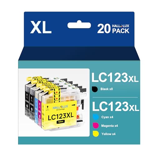 HALLOLUX LC123XL Patronen LC123 Kompatibel für Brother LC123 XL Druckerpatronen LC-123 für Brother MFC-J4410DW MFC-J6920DW DCP-J4110DW MFC-J6720DW DCP-J552DW MFC-J6520DW MFC-J870DW (20er-Pack) von HALLOLUX