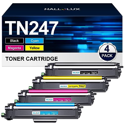 TN247 Toner mit hoher Kapazität, Kompatible Tonerkartuschen für Brother TN243CMYK TN-247 TN-243 für DCPL3550CDW MFCL3770CDW HLL3270CDW MFCL3730CDN HLL3270CDW (Schwarz Cyan Magenta Gelb, 4er-Pack) von HALLOLUX