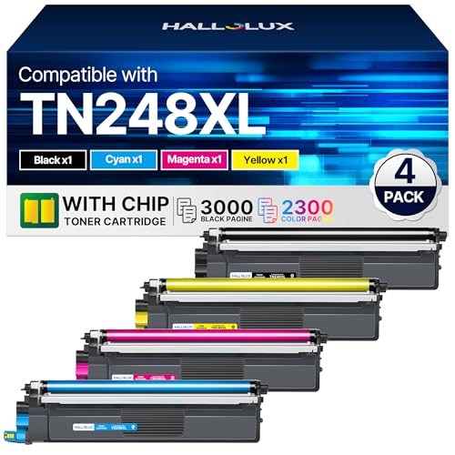 TN248XL MFC-L3760CDW TN 248 Toner Kompatibel für Brother MFC-L3760CDW Toner MFC-L3740CDW für Brother TN248 Toner Original TN-248 XL TN-248 DCP-L3560CDW DCP-L3520CDW HL-L3240CDW HL-L3220CWE (4er-Pack) von HALLOLUX