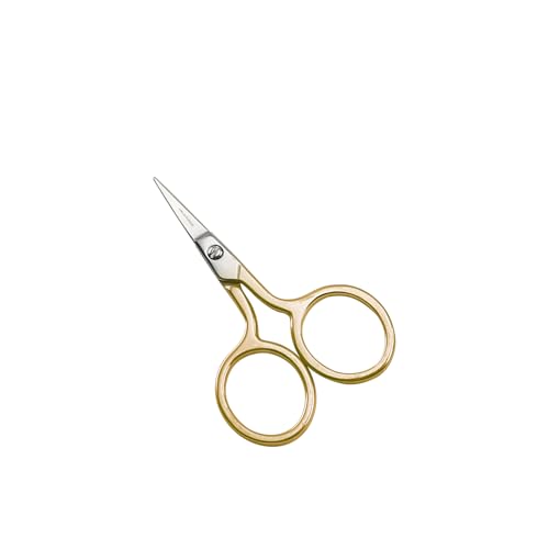 HALO FORGE Stickschere Kleine: 6.5cm Goldhandle Edelstahl Fadenschere Scharf Stoffschere Nähschere Textilschere für Haushalt, Handwerk, Schule, Basteln und Büro von HALO FORGE