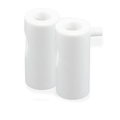 HALOTEC | 2er-Pack Weißer Deckenhaken zur Lampenverschiebung | Lichtversetzer für Lampen | Dekorativer Halter | Kabelversetzer für Wand- oder Deckenlampen von HALOTEC