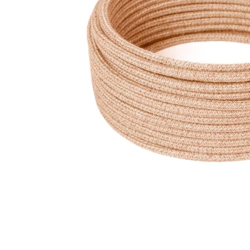 HALOTEC Textilkabel aus Jute, Rund, 5 Meter | Lampenkabel Stoff Vintage-Effekt mit 2 Adern à 0,75mm² | Dekoratives Lampenkabel für DIY-Projekte | Stromkabel Textilummantelt | Jutefarbenes Seilkabel HALOTEC Textilkabel aus Jute, Rund, 5 Meter | Lampenkabel Stoff Vintage-Effekt mit 2 Adern à 0,75mm² | Dekoratives Lampenkabel für DIY-Projekte | Stromkabel Textilummantelt | Jutefarbenes Seilkabel von HALOTEC