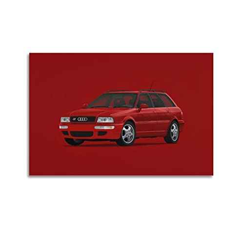 HALOUB Klassisches Sportauto-Poster für Audi RS2 Avant Supercar Racing Car Dekorative Malerei Leinwand Wand & Kunstbild Druck Familie Schlafzimmer Dekor 50 x 75 cm von HALOUB