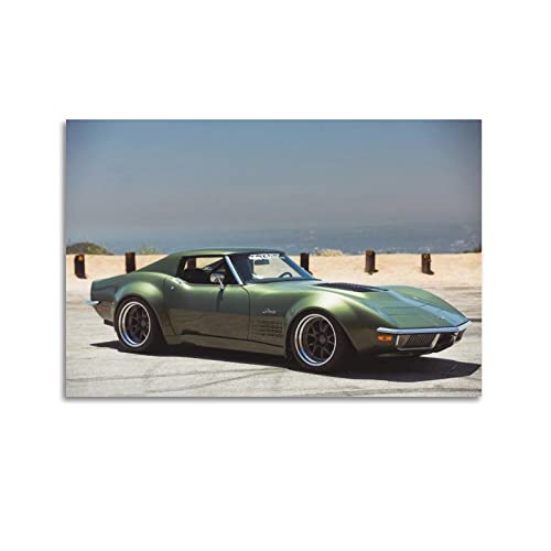 HALOUB Klassisches Sportauto-Poster für Corvette C3 Stingray Racing Car Supercar dekorative Malerei Leinwand Wand & Kunstbild Druck Familie Schlafzimmer Dekor 60 x 90 cm von HALOUB