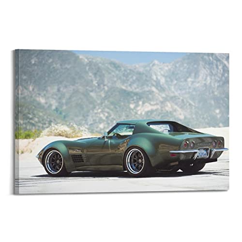 HALOUB Klassisches Sportauto-Poster für Corvette C3 Stingray Supercar Racing Car Dekorative Malerei Leinwand Wand & Kunstbild Druck Familie Schlafzimmer Dekor 30 x 45 cm von HALOUB