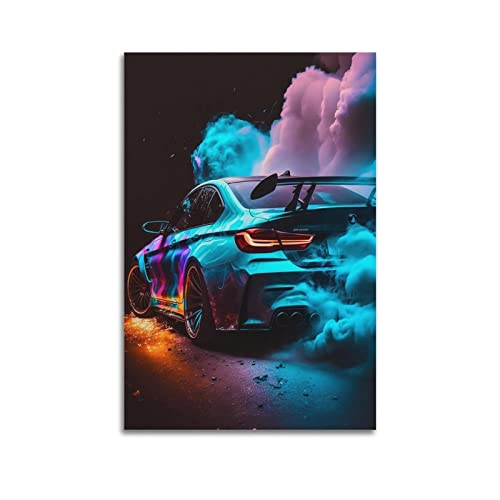 HALOUB Rennauto-Poster für BMW M2, luxuriöses Auto, Sportwagen, dekoratives Gemälde, Leinwand, Wand- und Kunstbild, Familien-Schlafzimmer, Dekoration, 30 x 45 cm von HALOUB