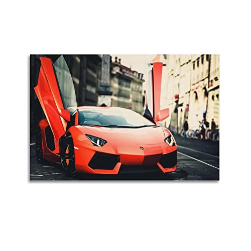 HALOUB Rennauto-Poster für Lamborghini Aventador Super Auto dekoratives Gemälde Leinwand Wand und Kunst Bild Familie Schlafzimmer Dekor 60 x 90 cm von HALOUB