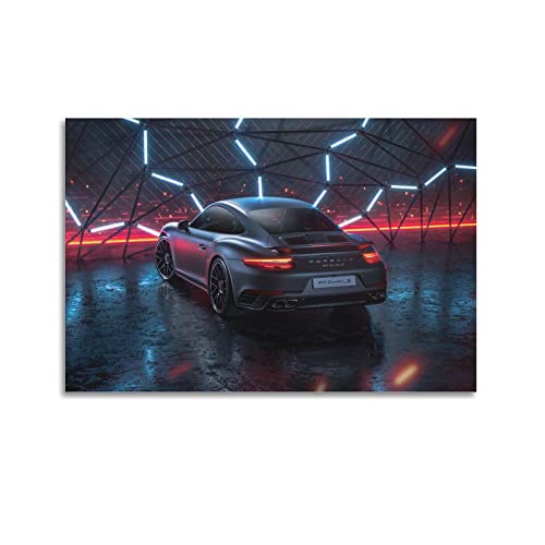 HALOUB Rennwagen-Poster 911 Turbo S Sportwagen, Luxusauto, dekoratives Gemälde, Leinwand, Wand- und Kunstbild, Familien-Schlafzimmer, Dekoration, 30 x 45 cm von HALOUB