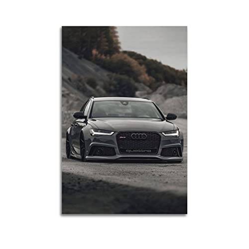 HALOUB Sportauto-Poster für Audi RS6 Supercar JDM Auto Dekorative Malerei Leinwand Wand & Kunstbild Druck Familie Schlafzimmer Dekor 30 x 45 cm von HALOUB