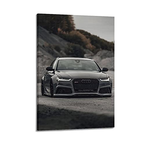 HALOUB Sportauto-Poster für Audi RS6 Supercar JDM Auto Dekorative Malerei Leinwand Wand & Kunstbild Druck Familie Schlafzimmer Dekor 30 x 45 cm von HALOUB