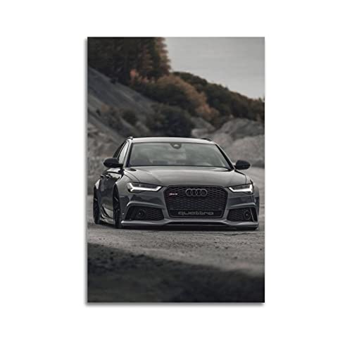 HALOUB Sportauto-Poster für Audi RS6 Supercar JDM Auto Dekorative Malerei Leinwand Wand & Kunstbild Druck Familie Schlafzimmer Dekor 40 x 60 cm von HALOUB