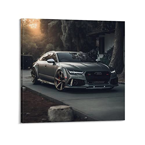 HALOUB Sportauto-Poster für Audi RS7 Super Car Racing Car Dekorative Malerei Leinwand Wand & Kunstbild Druck Familienzimmer Schlafzimmer Dekor 30 x 30 cm von HALOUB