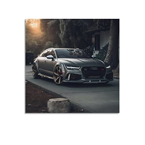 HALOUB Sportauto-Poster für Audi RS7 Super Car Racing Car Dekorative Malerei Leinwand Wand & Kunstbild Druck Familienzimmer Schlafzimmer Dekor 40 x 40 cm von HALOUB