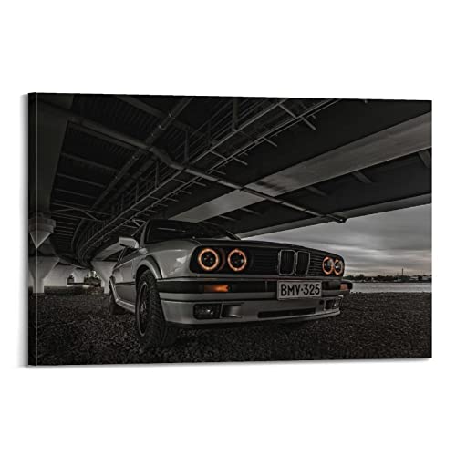HALOUB Sportauto-Poster für BMW E30 M3 Rennauto, dekoratives Gemälde, Leinwand, Wand- und Kunstbild, Dekoration für Familienschlafzimmer, 30 x 45 cm von HALOUB