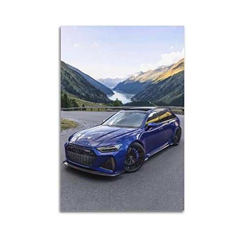 HALOUB Sportwagen-Poster für Audi RS6 Rennauto, dekoratives Gemälde, Leinwand, Wand- und Kunstbild, Dekoration für Familienzimmer, 30 x 45 cm von HALOUB