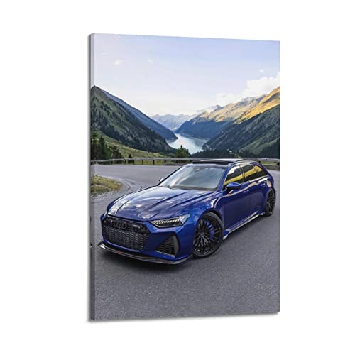 HALOUB Sportwagen-Poster für Audi RS6 Rennauto, dekoratives Gemälde, Leinwand, Wand- und Kunstbild, Dekoration für Familienzimmer, 30 x 45 cm von HALOUB