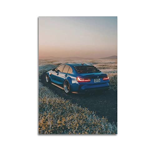 HALOUB Sportwagen-Poster für BMW G80 M3 Rennwagen, dekoratives Gemälde, Leinwand, Wand- und Kunstbild, Dekoration für Familienzimmer, 50 x 75 cm von HALOUB