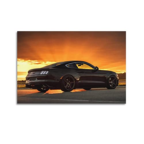 HALOUB Sportwagen-Poster für Ford Mustang GT Muskelauto, dekoratives Gemälde, Leinwand, Wand- und Kunstbild, Familien-Schlafzimmer, 50 x 75 cm von HALOUB