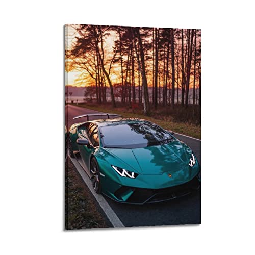 HALOUB Sportwagen-Poster für Lamborghini Huracan Supercar Rennauto Dekorative Malerei Leinwand Wand und Kunst Bild Familie Schlafzimmer Dekor 30 x 45 cm von HALOUB