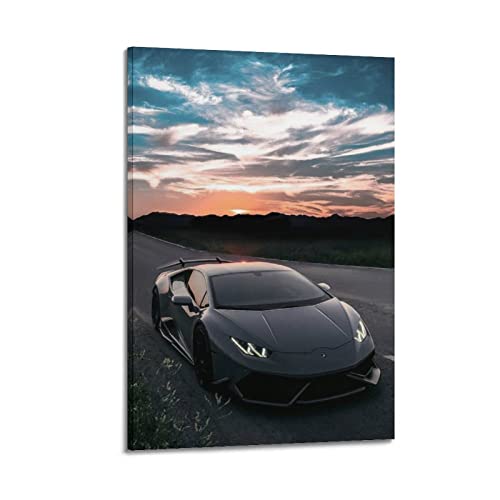 HALOUB Supercar Poster für Lamborghini Huracán Sportauto, Rennauto, dekoratives Gemälde, Leinwand, Wand- und Kunstbild, Familienzimmer, 30 x 45 cm von HALOUB