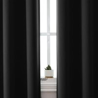 2Verdunklungsgardinen Thermogardinen Curtain Blickdicht Vorhang Verdunkelung Gardine schwarz 140240cm von HALOYO