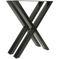 2 Stahl-Tischbeinen Set, schwarz, Möbelbeine, Metall-Tischbeine 6772cm von HALOYO
