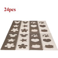 Haloyo - 24pcs Puzzlematte Mickey Spielmatte Bodenmatte Schutzmatte Kinderteppich Krabbelmatte-Herz,Blütenblatt,Pentagramm von HALOYO