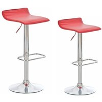 Haloyo - 2er Set Barhocker Barstuhl Tresenhocker drehbar Stuhl & Lehne Chrom Lounge bar rot von HALOYO