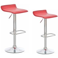 2er Set Barhocker Barstuhl Tresenhocker drehbar Stuhl & Lehne Chrom Lounge bar rot von HALOYO