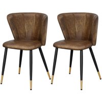 2er Set Esszimmerstuhl Wohnzimmerstuhl Küchenstuhl Samtstühle Upholsterter Möbel 57.5x41.5x75.5cm braun 2er Set Esszimmerstuhl Wohnzimmerstuhl Küchenstuhl Samtstühle Upholsterter Möbel 57.5x41.5x75.5cm braun von HALOYO