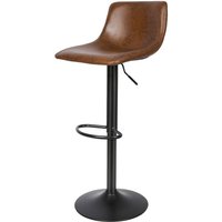 2er Set Höhenverstellbar Barhocker Barstuhl Küchenstühle aus PU-Leder, Industrie-Stil, Barstühle 360° Drehbar Barhocker mit Lehne,braun 2er Set Höhenverstellbar Barhocker Barstuhl Küchenstühle aus PU-Leder, Industrie-Stil, Barstühle 360° Drehbar Barhocker mit Lehne,braun von HALOYO