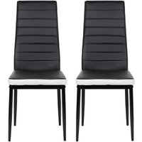 2tlg set Esszimmerstühle Stuhl Küchenstuhl Esszimmerstuhl Wohnzimmerstühle Schwarz-Weiß 2tlg set Esszimmerstühle Stuhl Küchenstuhl Esszimmerstuhl Wohnzimmerstühle Schwarz-Weiß von HALOYO