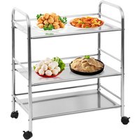 3 Schicht Rollwagen mit Rollen Haloyo für Restaurant Hotel Schule Haushaltswagen,61 x 36 x 75cm von HALOYO