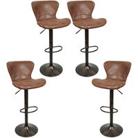 4er Set Barstuhl,Stylisch Tresenhocker,Küchenstühle mit Rückenlehne Fußstütze, ,Barhocker,Dining Chairs,Höhenverstellbar,Drehbar,für Bar Küche und von HALOYO