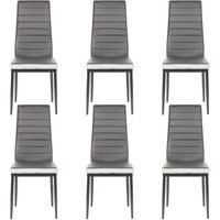 6er Esszimmerstühle Küchenstühle Design Grau von HALOYO