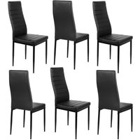 6er Esszimmerstühle Set 6tlg Küchenstuhl Stuhl Stühle Horizontale Linie schwarz 6er Esszimmerstühle Set 6tlg Küchenstuhl Stuhl Stühle Horizontale Linie schwarz von HALOYO