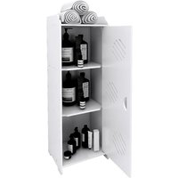 Badezimmerschrank mit Tür - 24x20x75cm Weiß Badezimmerschrank mit Tür - 24x20x75cm Weiß von HALOYO