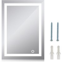 Badspiegel Badezimmerspiegel LED Wandspiegel 50x70cm Beleuchtet Lichtspiegel 22W von HALOYO