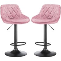 Barhocker 2er Set, Küchenhocker mit Rückenlehne, Barstuhl, Drehbarer Thekenstuhl,Polsterhocker, Thekenhocker Höhenverstellbar,Stühle für Küche, Bar, Barhocker 2er Set, Küchenhocker mit Rückenlehne, Barstuhl, Drehbarer Thekenstuhl,Polsterhocker, Thekenhocker Höhenverstellbar,Stühle für Küche, Bar, von HALOYO