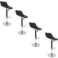 Barhocker Set Barstuhl Kunstleder Design Barstühle Bar Hocker Stühle Schwarz-weiß Barhocker Set Barstuhl Kunstleder Design Barstühle Bar Hocker Stühle Schwarz-weiß von HALOYO