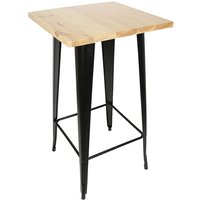 Bartisch Beistelltisch Stehtisch Bistrotisch Gartentisch Schwarz 6060110cm Holzfarbe von HALOYO