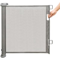 Einziehbares Schutzgitter Haloyo einhändig bedienbares Hundegitter,Hunde Absperrgitter Türschutzgitter,Treppenschutzrollo Hund Türgitter,86 x von HALOYO