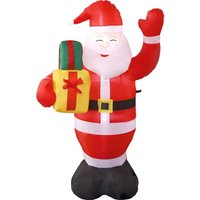 Haloyo® 2,4 m aufblasbare Weihnachtsdekoration Weihnachtsmann mit LED-Lichtern, aufblasbarer Weihnachtsmann, rot von HALOYO