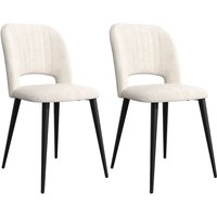 Haloyo® 2er-Set Esszimmerstühle aus Samt, elegantes Design mit vertikal gemusterter, durchbrochener Rückenlehne, Komfort und Stil für Ihren Esstisch, von HALOYO